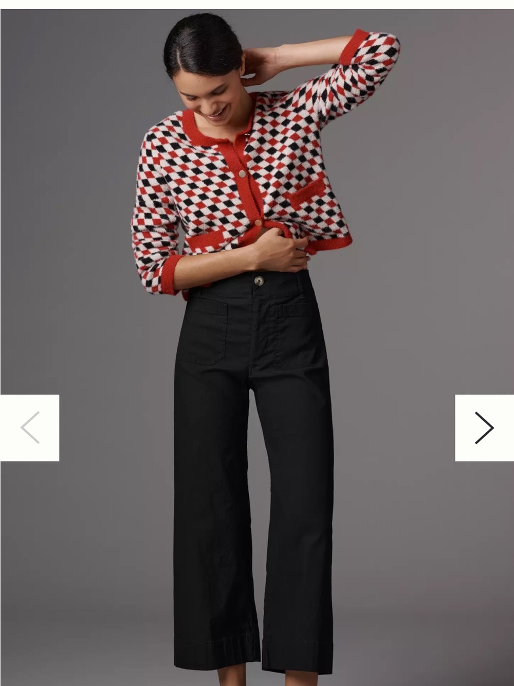 Anthropologie Maeve Collette - High Waist Wide Leg Cropped Pants
